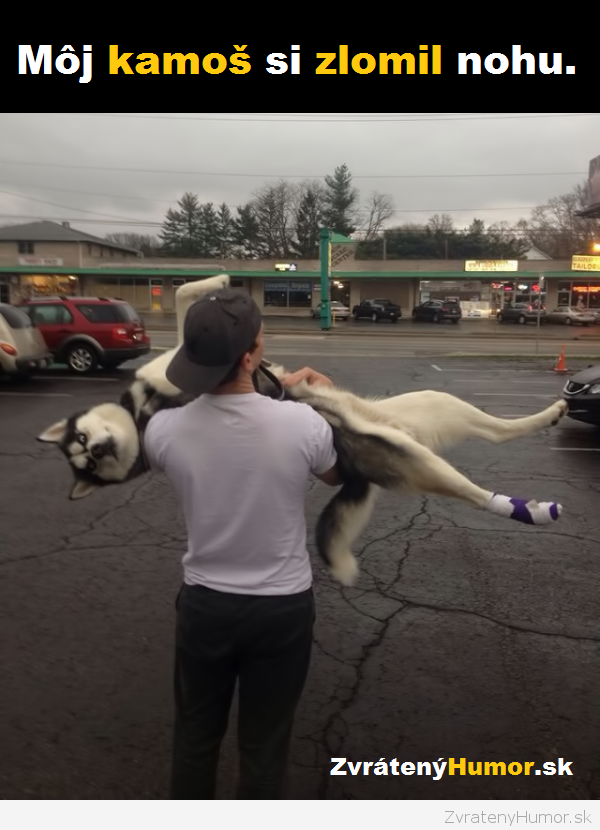 zlomena noha