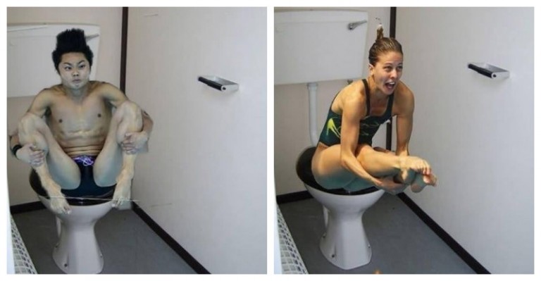 9 skokanov na WC. Prečo? Lebo internet