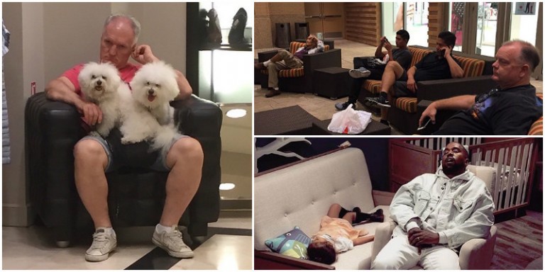 25 Obrázkov: Instagramový účet, ktorý zachytáva všetkých úbohých chlapov v nákupných centrách