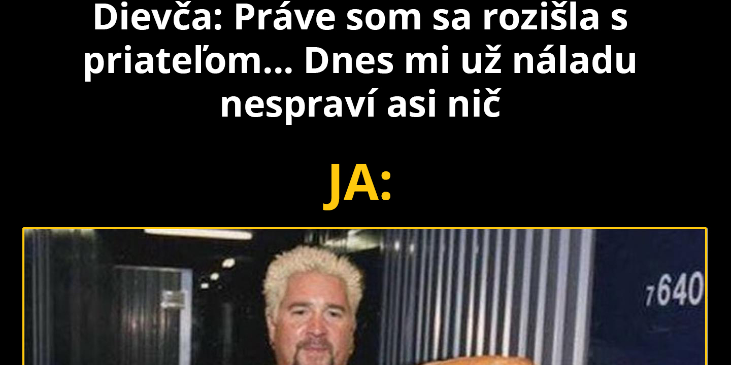 Keď si na dne… NAJEDZ SA!