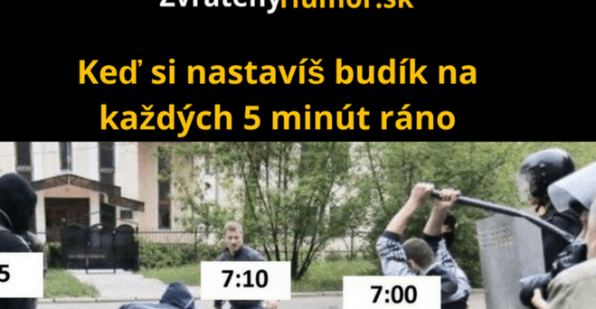 Ja a budík každé ráno