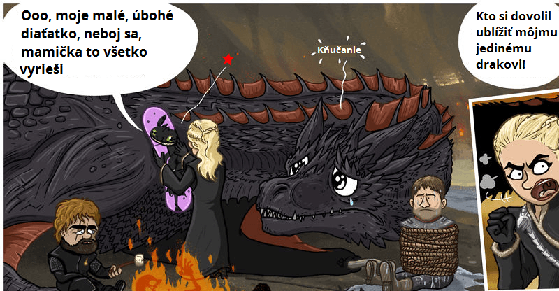 Vtipné komiksy zo seriálu Game of Thrones