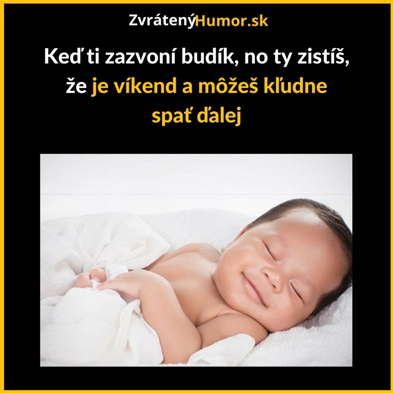 Víkend = spím dlhšie