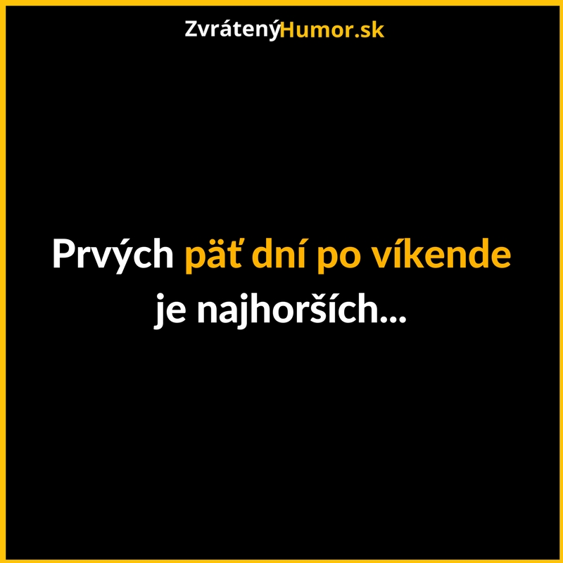Po víkende