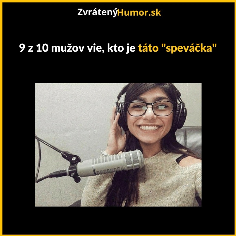 Speváčka Mia Khalifa