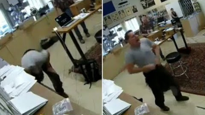 Chlapík si dal za opasok nabitú zbraň, dopadlo to presne ako myslíš a ešte to aj zachytila kamera