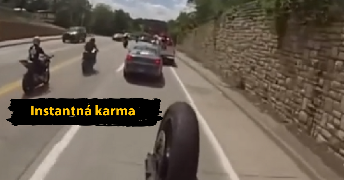 Chlapík sa predvádzal na diaľnici a keď to dával „na zadné“ narazil do toho najhoršieho auta do akého naraziť mohol