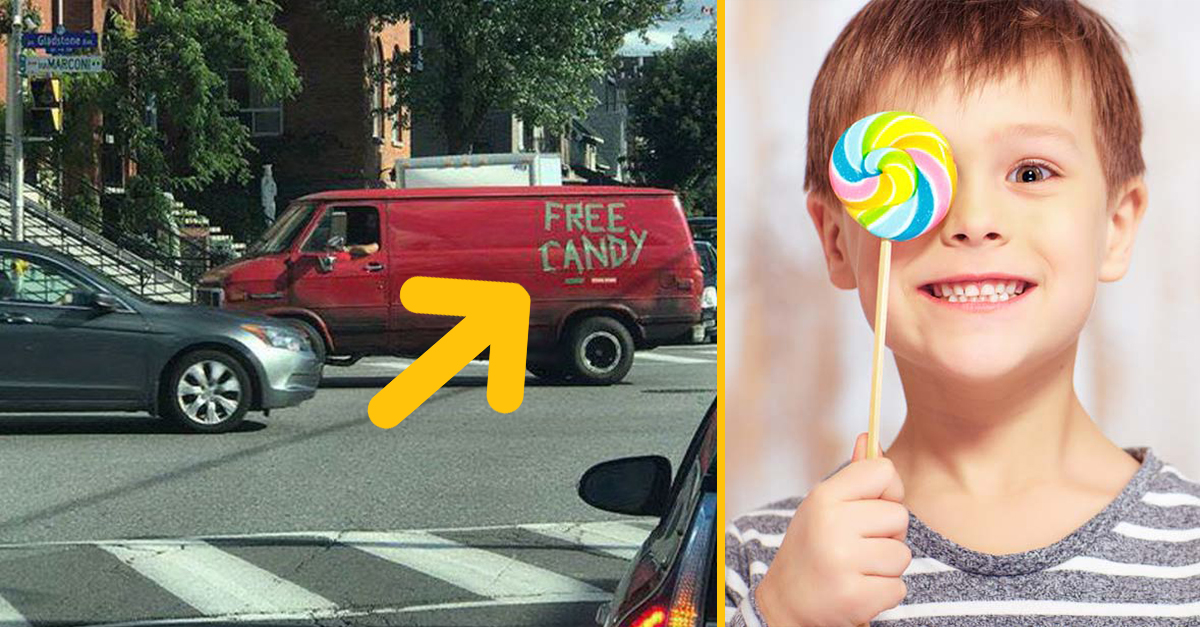 Dodávka s nápisom „cukríky zdarma“ je podľa polície bezpečná