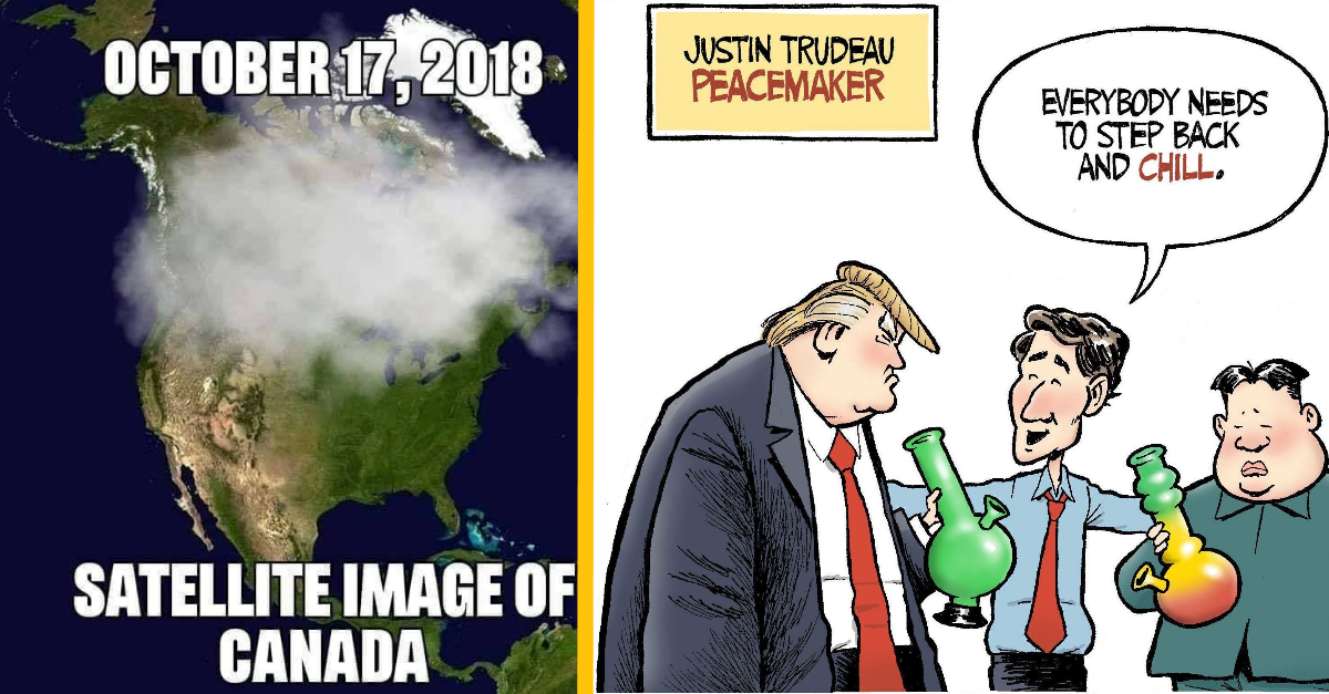 Kanada legalizovala Marihuanu a svet jej vzdáva hold – teraz ten list na vlajke dáva väčší zmysel 2