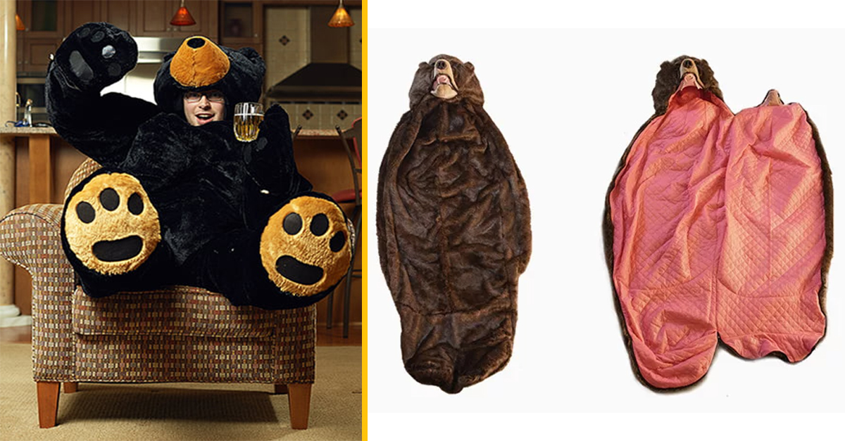 Nebaví ťa zima? Prespi ju v spacom vaku vyzerajúcom ako pravý medveď