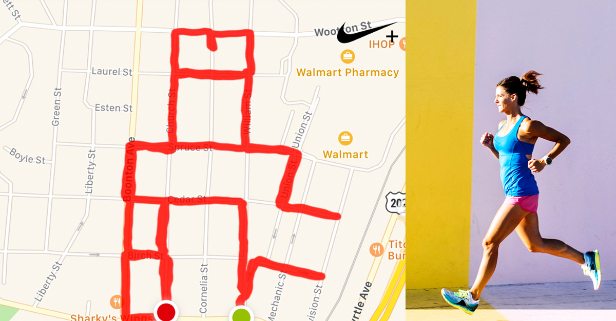 Žena si založila Instagram, na ktorý pridáva nezvyčajné bežecké mapy v tvare peni..
