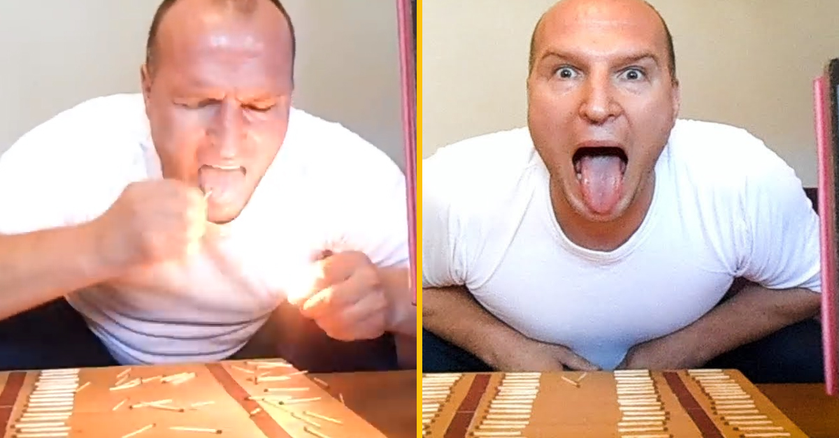 Video: Slovák drží svetový rekord v hasení zápaliek jazykom