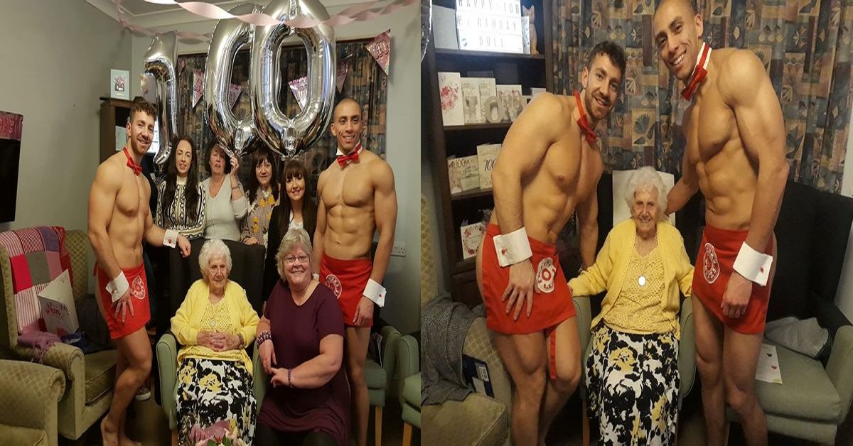 100-ročná babička si priala k narodeninám nezvyčajný darček. Dostala mladých striptérov