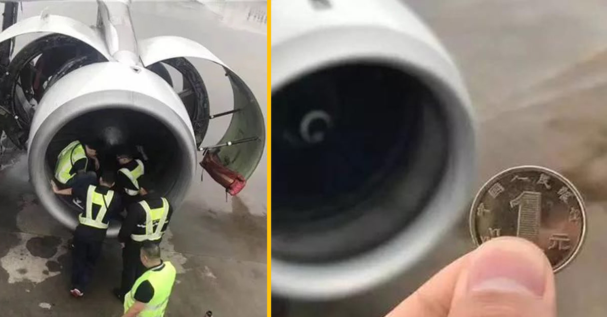 Ďalší pasažier sa pokúsil hodiť mincu pre šťastný let do motora lietadla