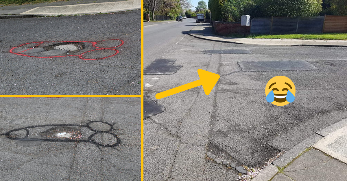 Ľudia začali kresliť penisy okolo výmoľov, ktoré mesto roky ignorovalo – hneď ich potom opravili