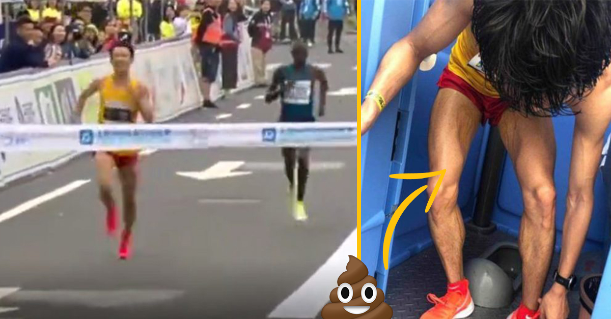 Čínsky bežec sa počas polmaratónu pos*al – aj napriek tomu ho „vyhral“
