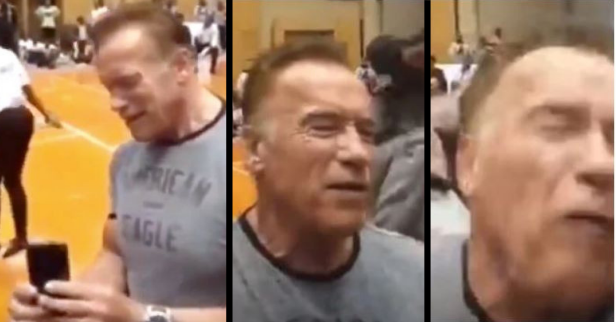 VIDEO: Arnold Schwarzenegger dostal wrestlingovú kopačku do chrbta, zatiaľ čo si robil selfie s fanúšikmi