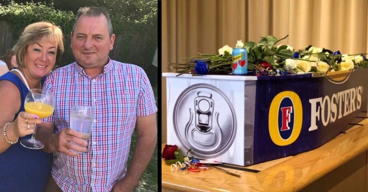 Perry miloval pivo „Foster“, tak ho nechali pochovať v truhle pripomínajúcej plechovku od piva