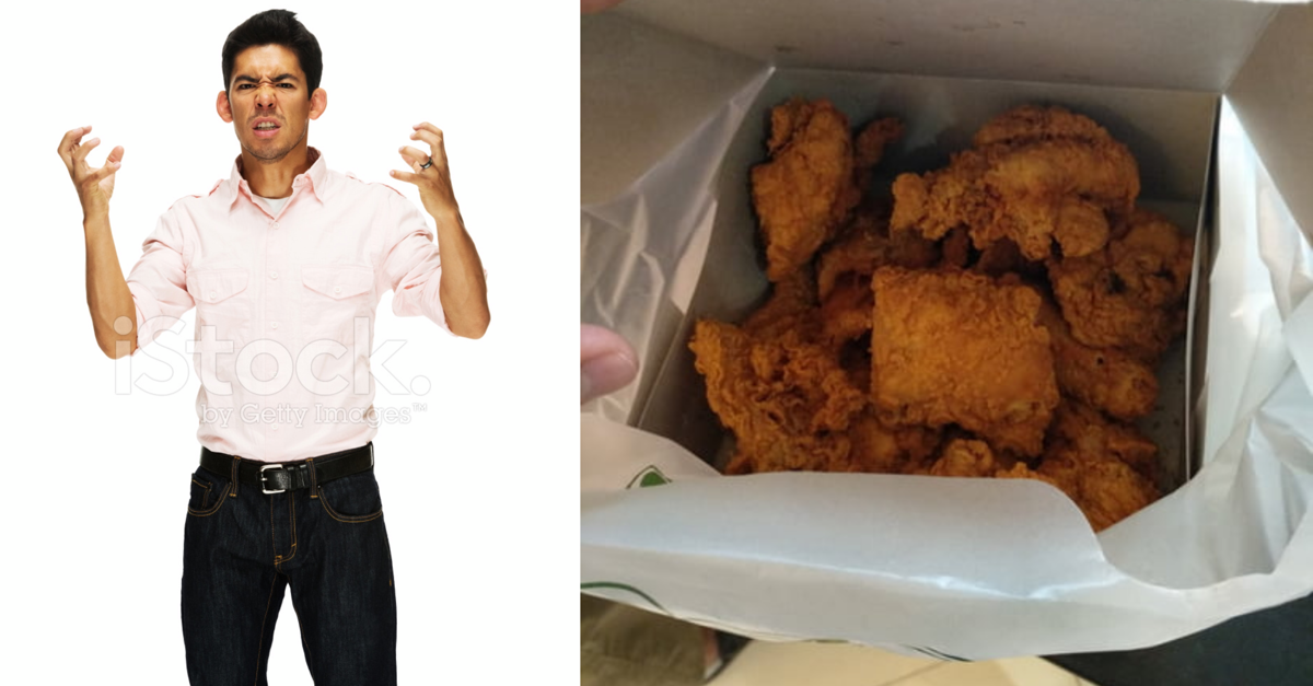 Muž vykúpil všetky zásoby vyprážaného kuraťa, pretože ho žena nazvala tučným