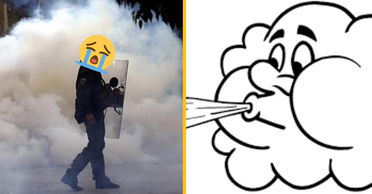 Polícia v Hong Kongu zabudla ako funguje protivietor a slzný plyn, ktorý použili im to rýchlo pripomenul