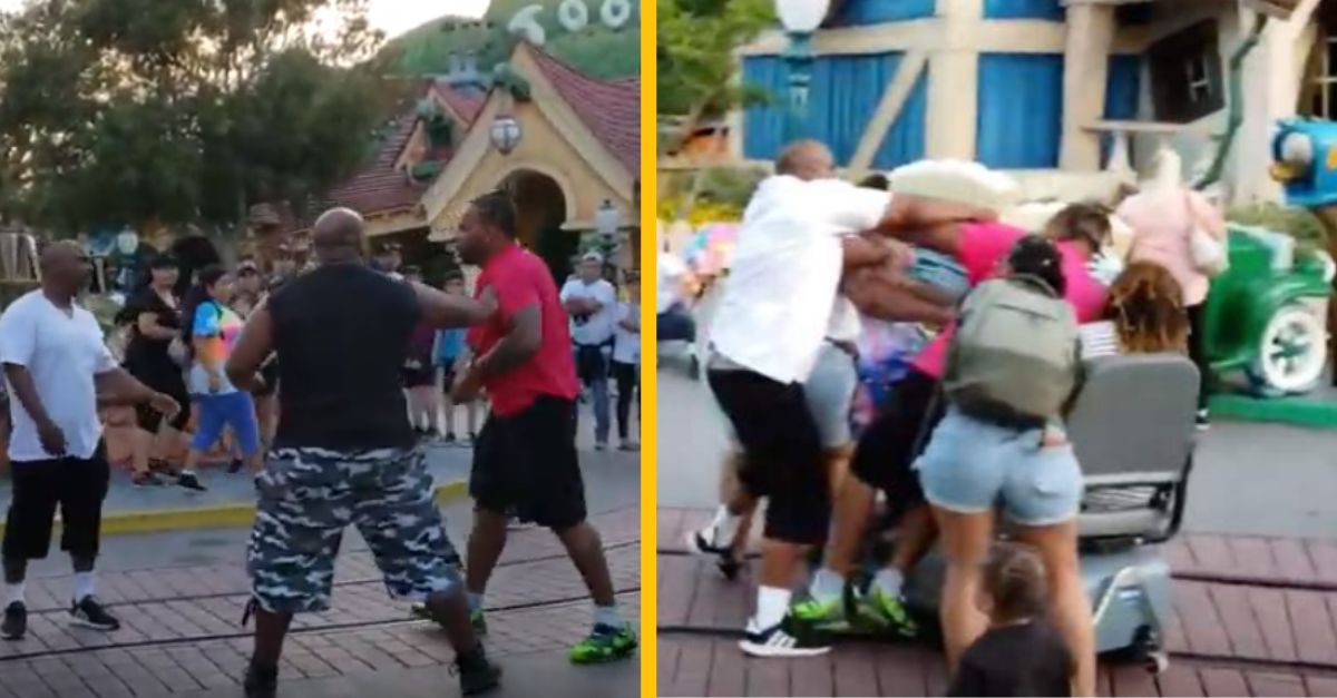 VIDEO: V Disneylande sa rozpútala neskutočná mlátenica, do ktorej sa zapojila dokonca aj odvážna pani na vozíčku