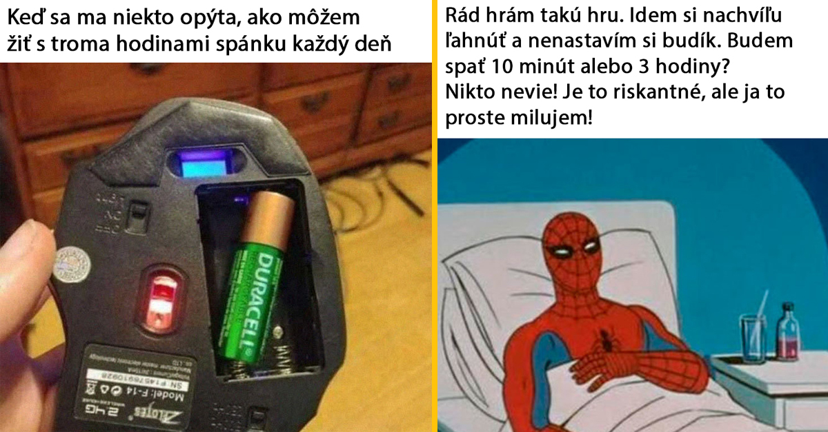 10 pravdivých meme o spánku, ktoré ťa zabavia a zlepšia ti deň