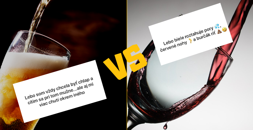 Pivo alebo víno? Opýtali sme sa desiatok tisíc Slovákov a Čechov na Instagrame a toto sú ich odpovede !