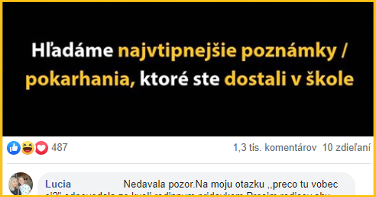Najvtipnejšie školské pokarhania a poznámky Slovákov – skutočné príbehy zo života ľudí č.2