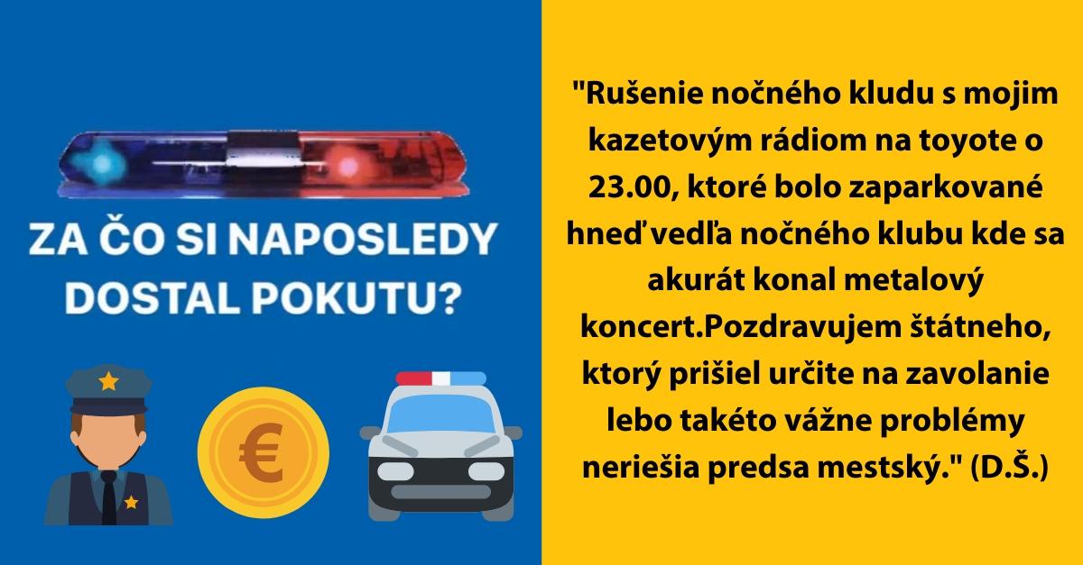 Za čo ľudia naposledy dostali pokutu? – vtipné príbehy zo života ľudí