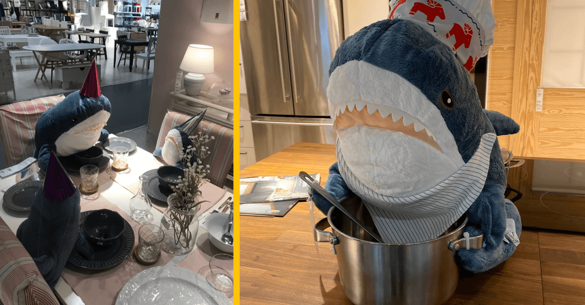 Plyšový žralok z obchodného domu Ikea sa stal hitom internetu (15+ zábavných obrázkov)
