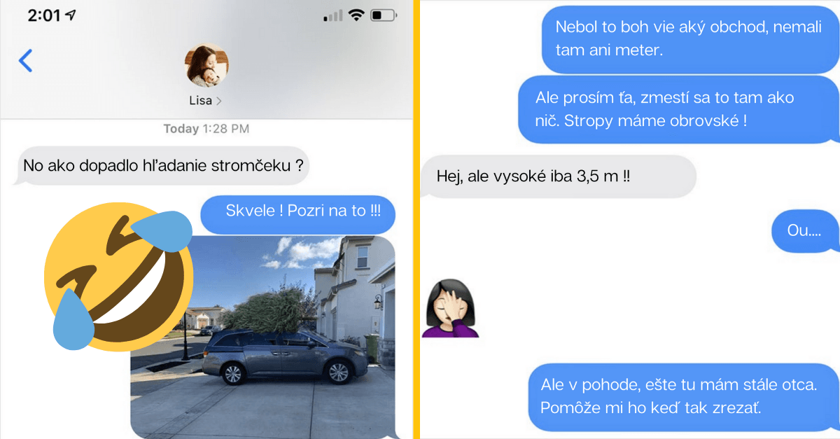 Manžel mal ísť kúpiť vianočný stromček, tak toho poriadne využil a napálil manželku, až skoro odpadla