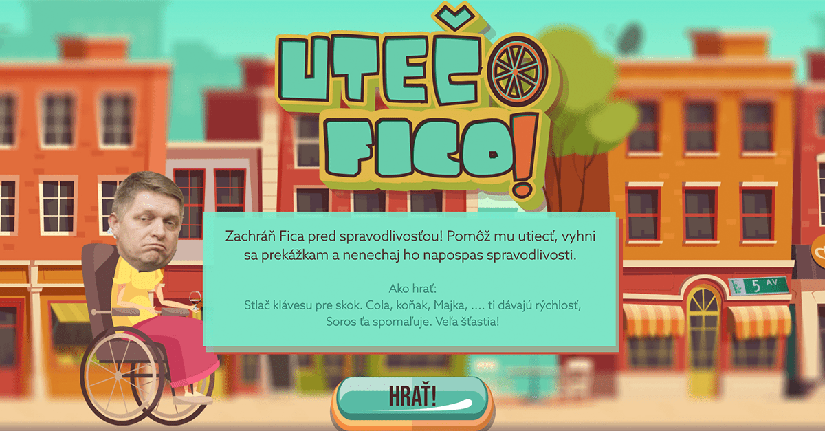 Na internete sa objavila hra Uteč Fico!, ktorá vtipne paroduje novú kampaň Smeru