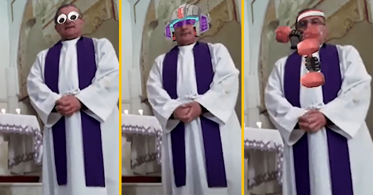 Kňaz omylom počas živého vysielania omše na Facebook zapol zábavné filtre. Video teraz baví celý internet