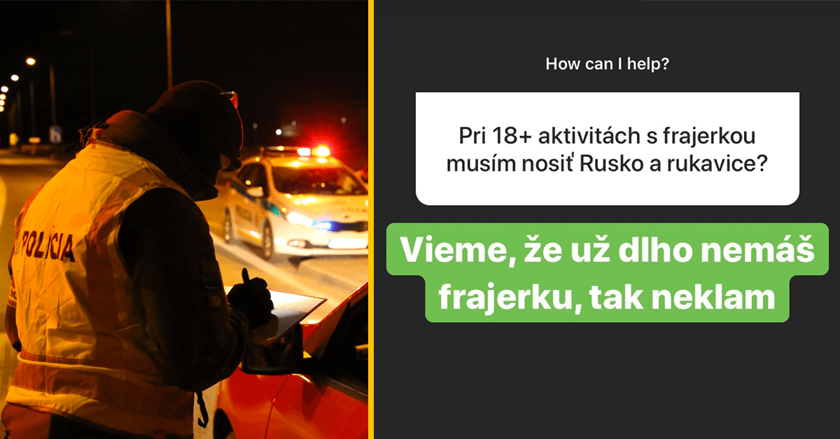 Polícia odpovedá na otázky ohľadom nových obmedzení. Vtipné odpovede znova bavia celé Slovensko