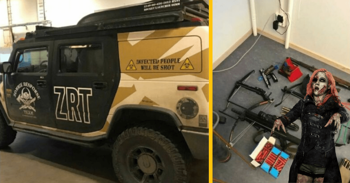Na švédskej hranici zastavili policajti podivné auto, z ktorého vystúpili ozbrojení lovcovia zombíkov
