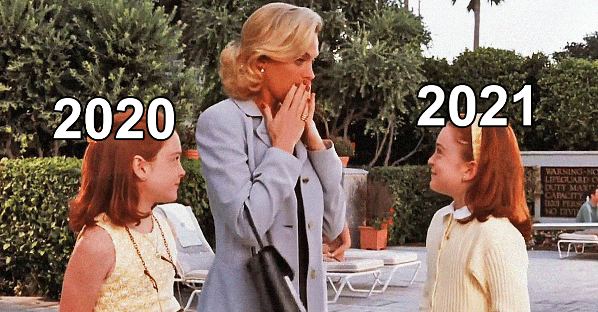 Zábavné obrázky, ktoré porovnávajú začiatok roka 2021 s hrozným rokom 2020