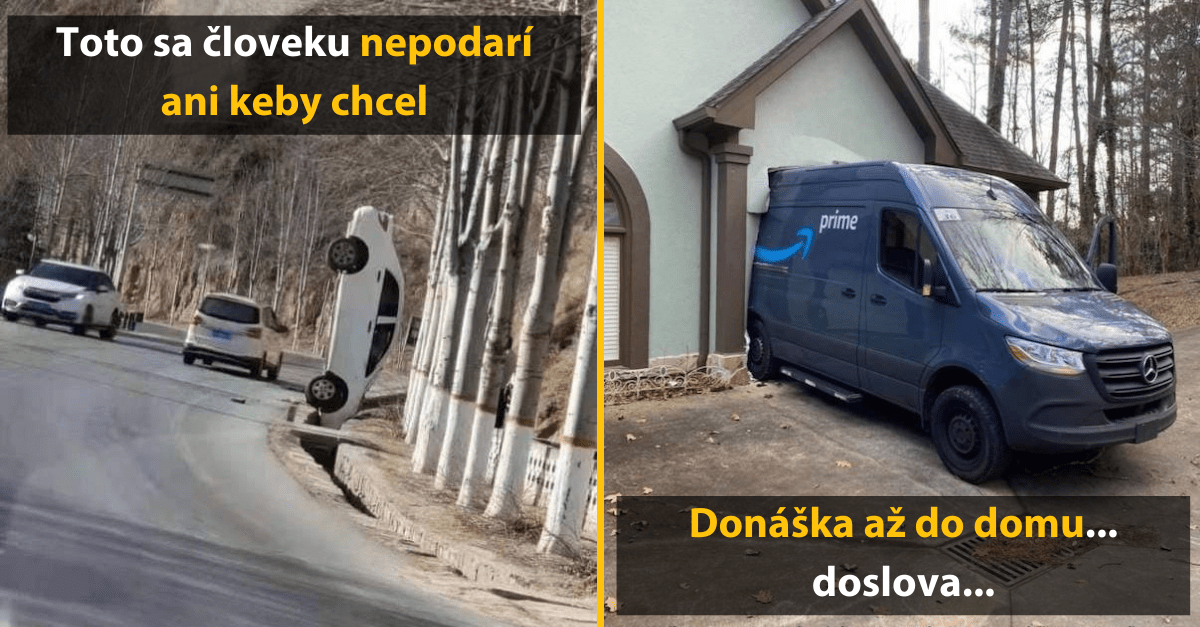 30 fotografií, ktoré zachytavájú veľmi bizarné autonehody