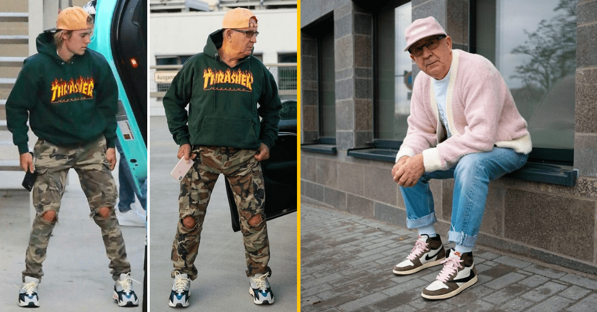 14 skvelých fotografií – Dedko, ktorý miluje streetwear a dokonale napodobňuje outfity celebrít