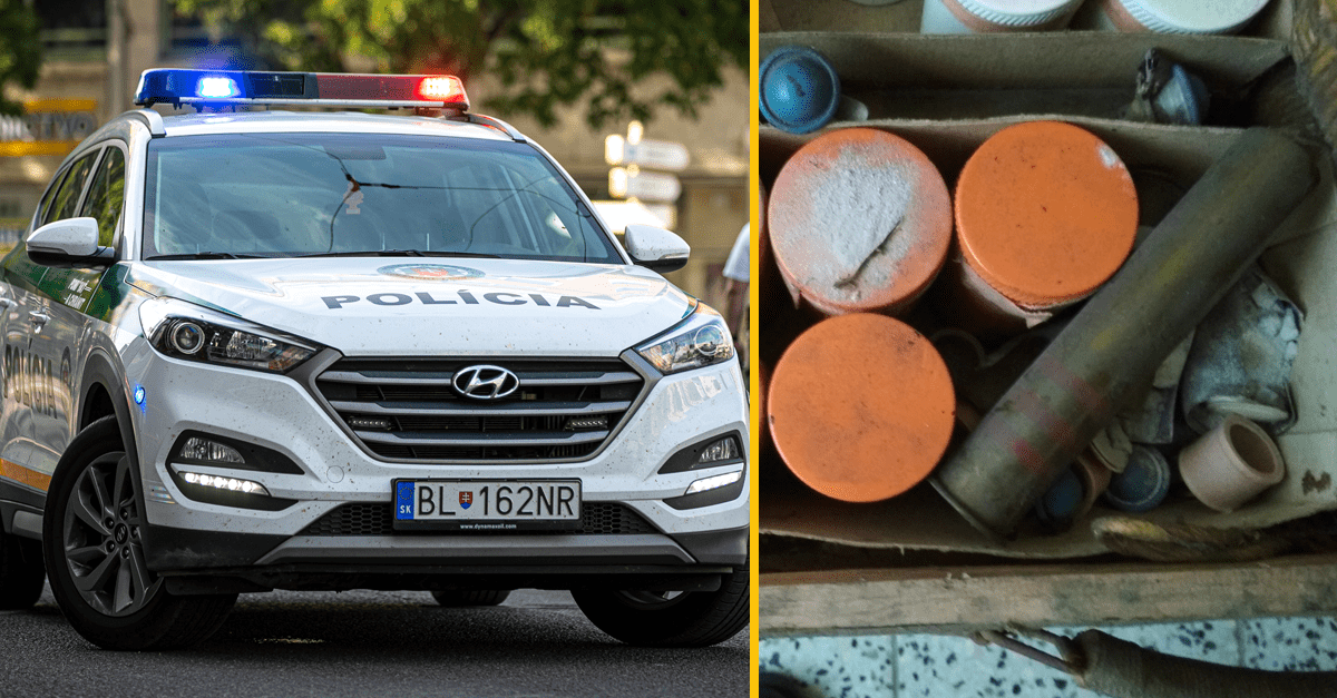 Žena zo Slovenska našla na povale staré granáty. Zabalila ich teda do igelitky a priniesla na políciu