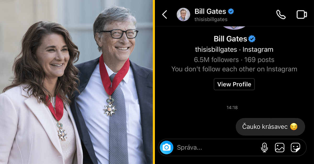 Billovi Gatesovi sa po oznámení rozvodu plnia DM správami od nápadníčok