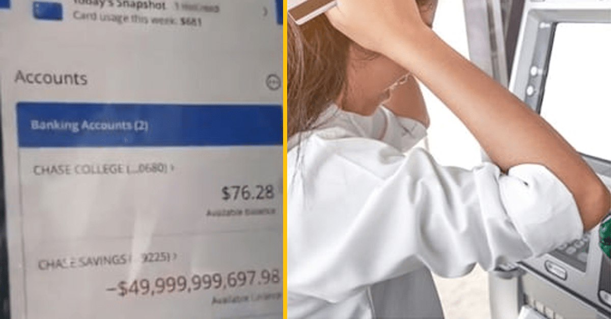 Žena si po párty našla dlh na bankovom účte vo výške 50 miliárd dolárov