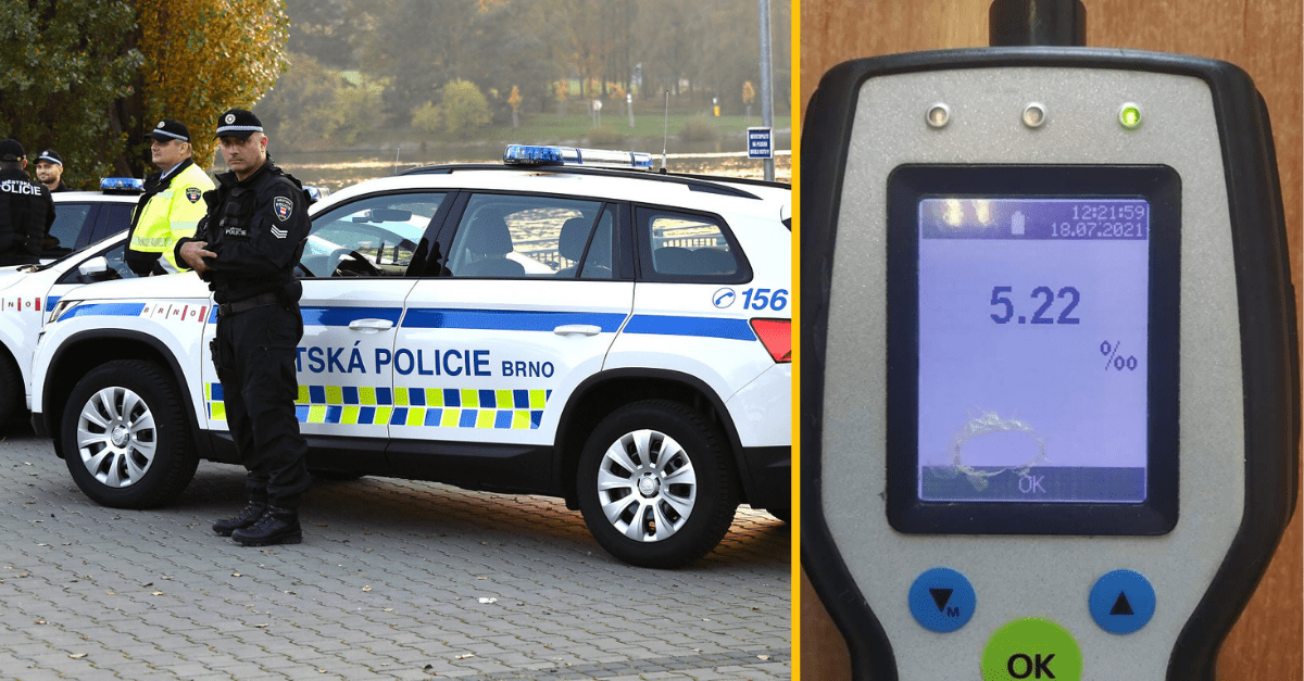 Česko má ďalšieho rekordmana. Muž v Brne nafúkal 5,22 promile alkoholu