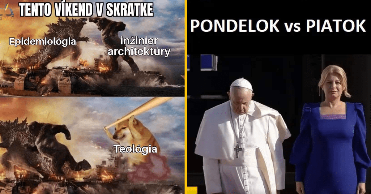 Zábavné memečká, ktoré vznikli v súvislosti s návštevou pápeža na Slovensku