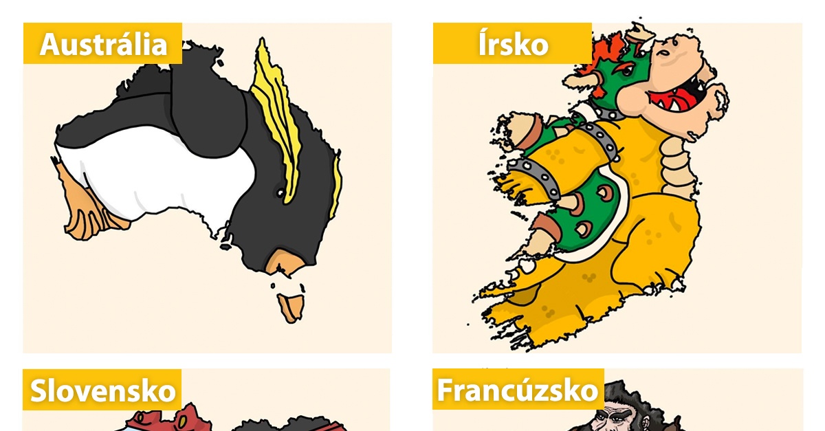 15 máp v podobe, na ktorú pravdepodpobne nie ste zvyknutí – kreatívny umelec sa s tým vyhral