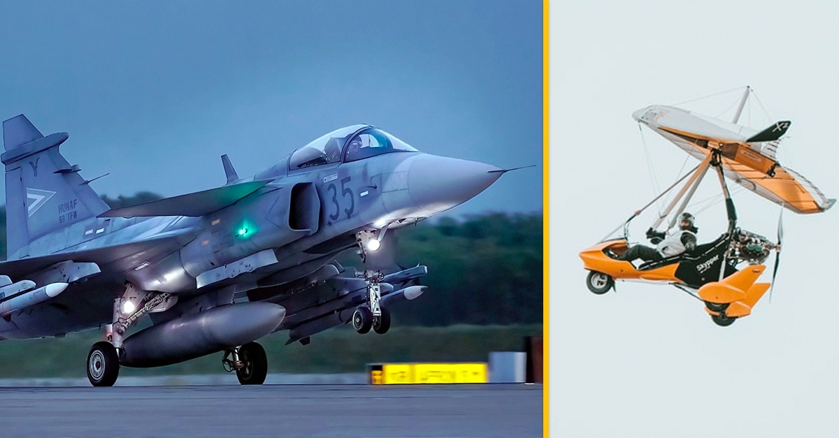 Slovenské rogalo narušilo vzdušný priestor Maďarska. To po ňom vyslalo bojové stíhačky