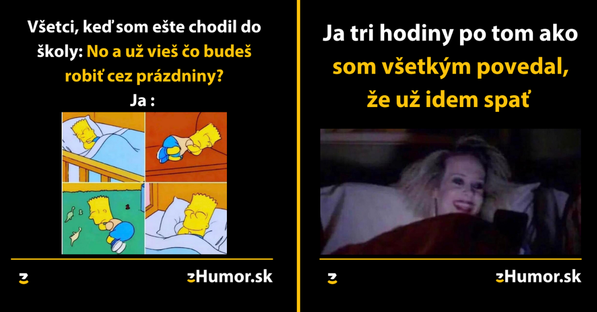 Zopár memečiek, ktoré vznikli, aby ti spríjemnili deň #1206 : Už dávno viem, čo budem robiť cez prázdniny.