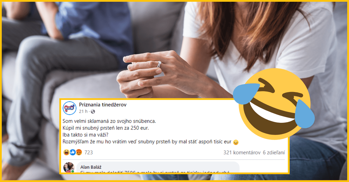 Kúpil jej snubný prsteň, no jej sa zdal príliš lacný. Ľudia v komentároch ju vtipne zhejtovali.