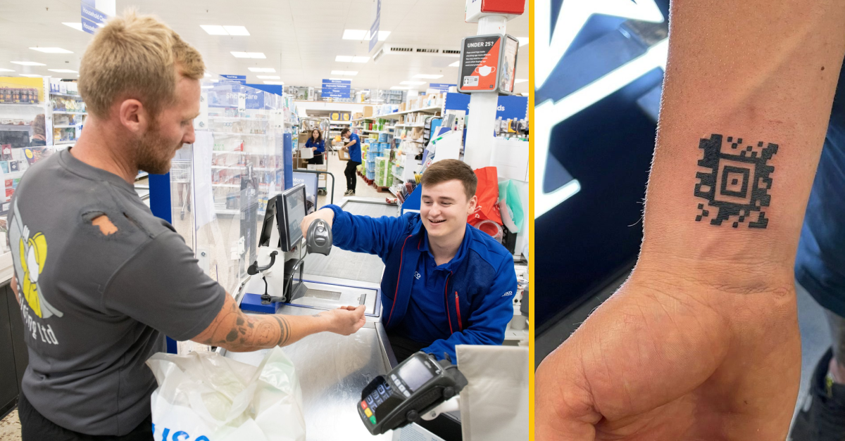 Muž si dal na ruku vytetovať kód z Tesco vernostnej karty. Bol to vraj úžasný nápad