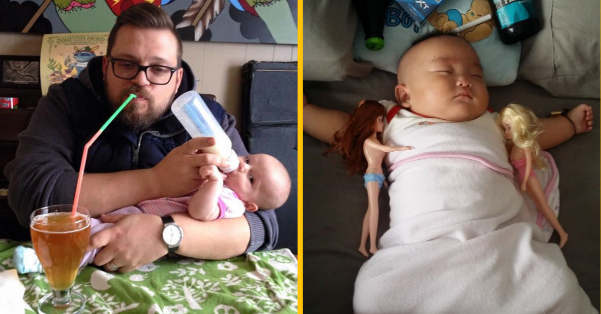 15 fotiek, ktoré ukazujú, ako to dopadne, keď necháte dieťa samé s ockom