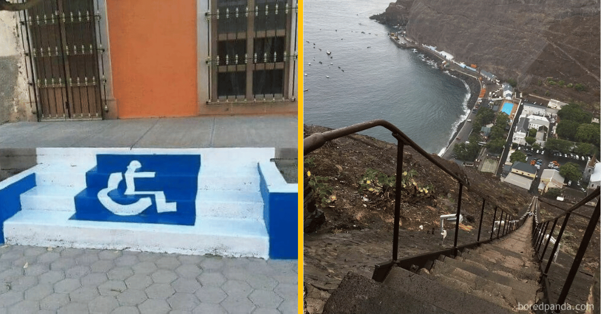 12 príšerne navrhnutých schodísk, pri ktorých sa ti pozastaví rozum